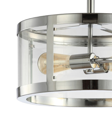 Herndon 15" Iron/Glass Modern LED Flush Mount - JONATHAN Y